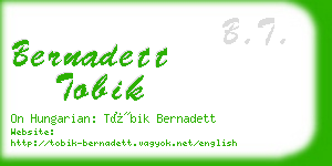 bernadett tobik business card